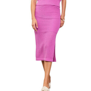 Skies Are Blue Crochet Midi Skirt Set Medium Knit Cottagecore Resort